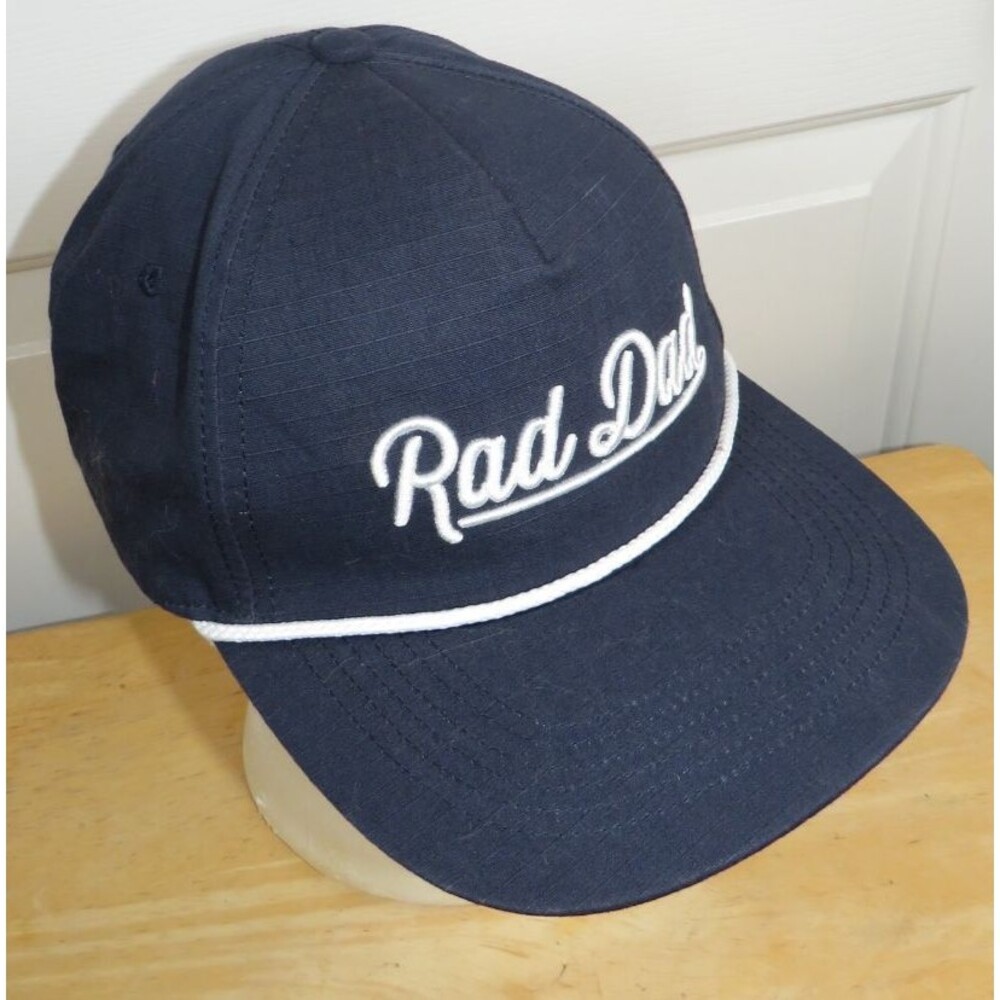 Burlebo Classic Rad Dad Hat Rope Snapback One Size Navy Blue/White